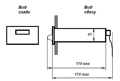 Габаритные размеры блока управления БРУ-7К1