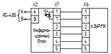 Схема подключения информационного блока БИН.4МК