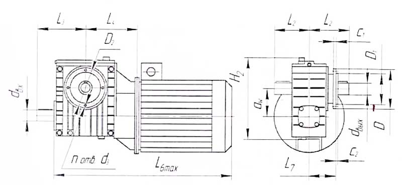 Схема мотора-редуктора