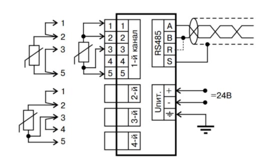 Рис.2 Схема подключения MTM4000AIС