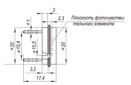 Рис.2 Схема присоединительных и габаритных размеров сбоку ФД-288